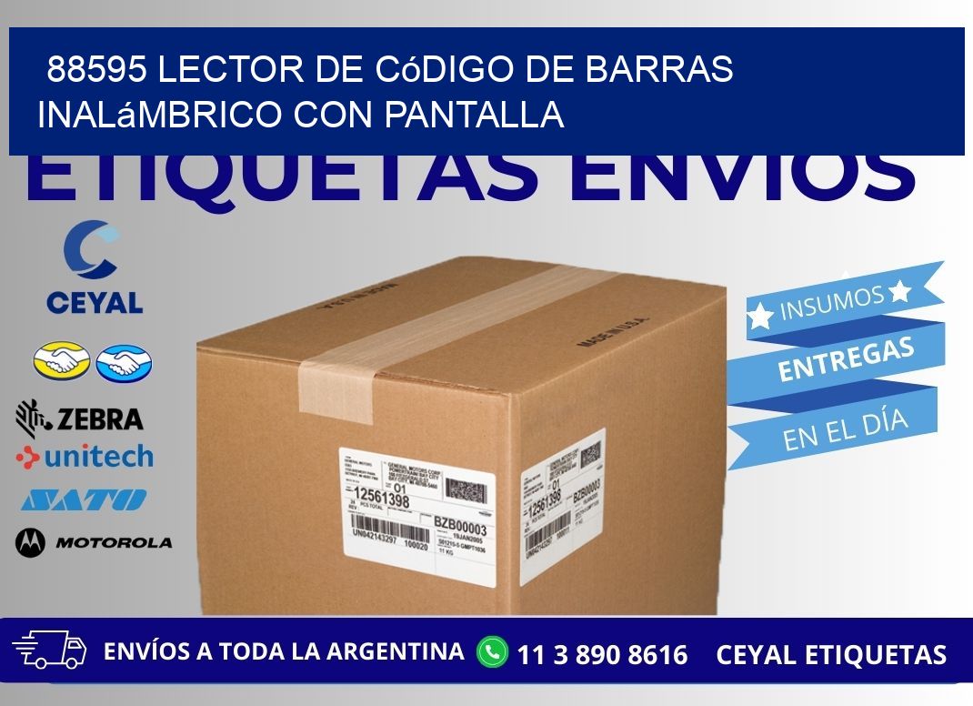 88595 Lector de código de barras inalámbrico con Pantalla