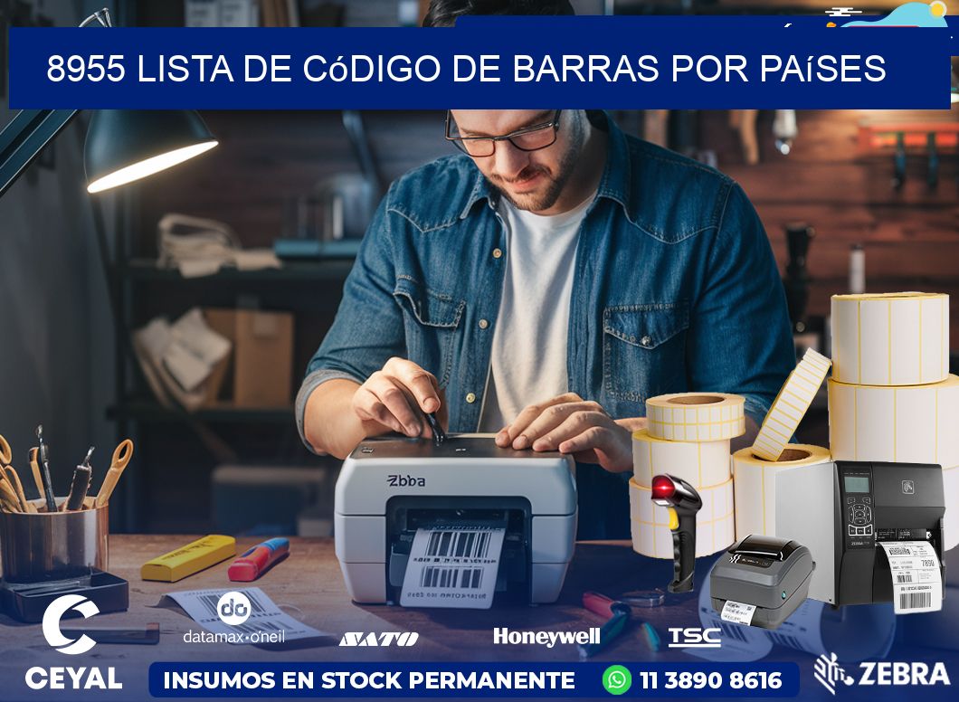 8955 Lista de código de barras por países