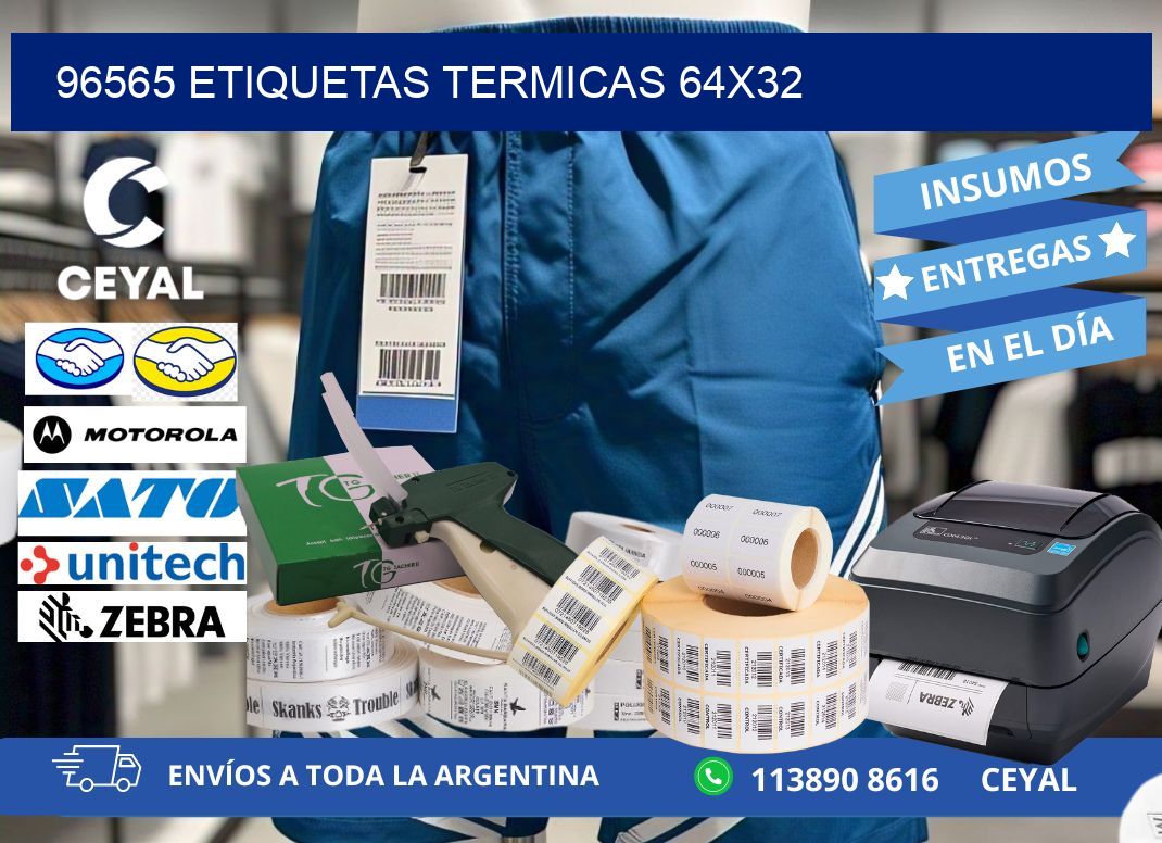 96565 etiquetas termicas 64x32
