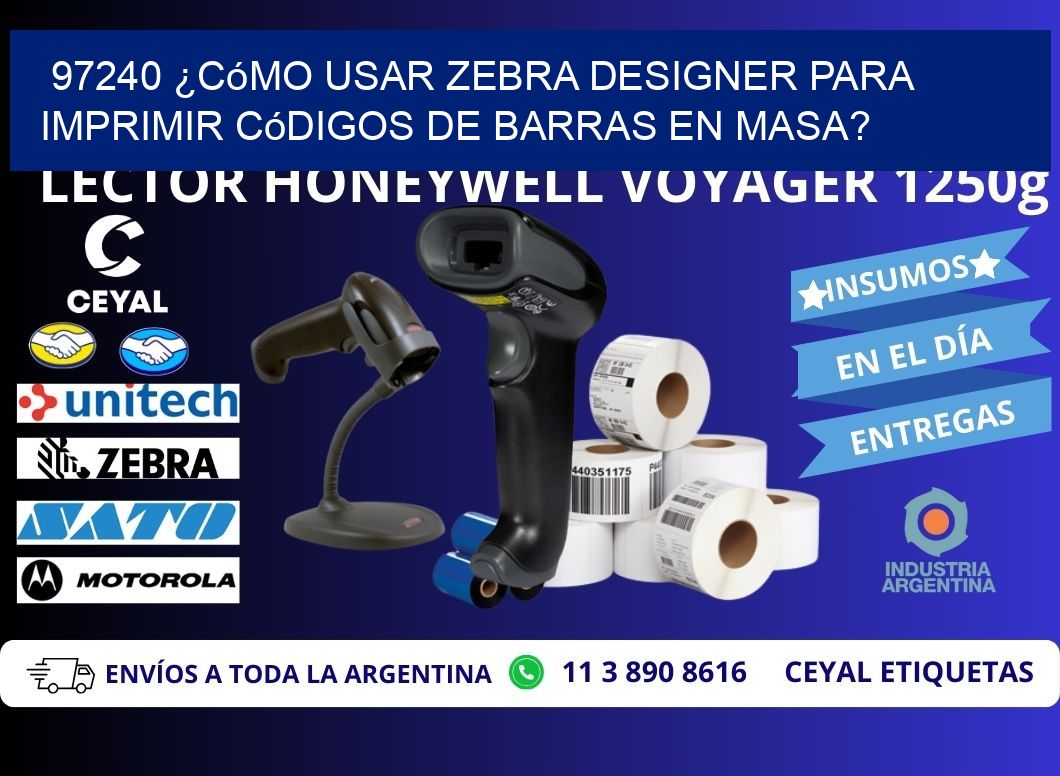 97240 ¿Cómo usar Zebra Designer para imprimir códigos de barras en masa?
